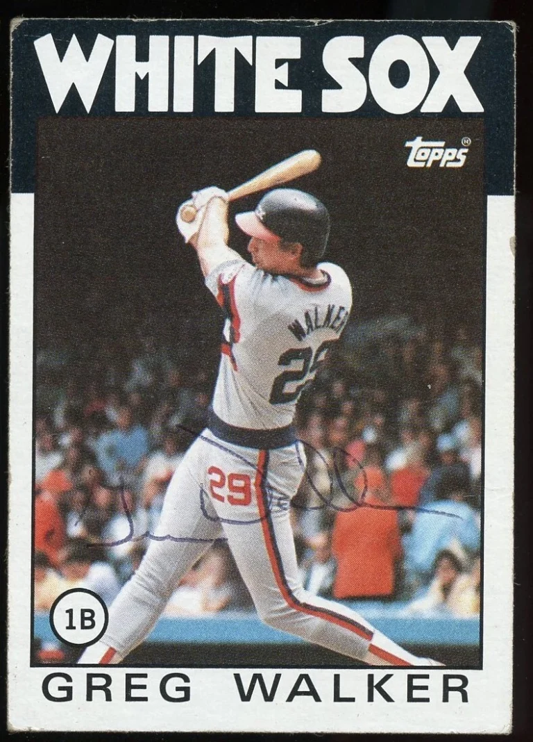 Greg Walker #123 signed autograph auto 1986 Topps Baseball Trading Card