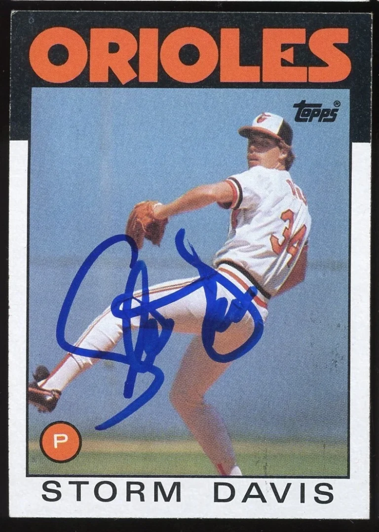Storm Davis #469 signed autograph auto 1986 Topps Baseball Trading Card