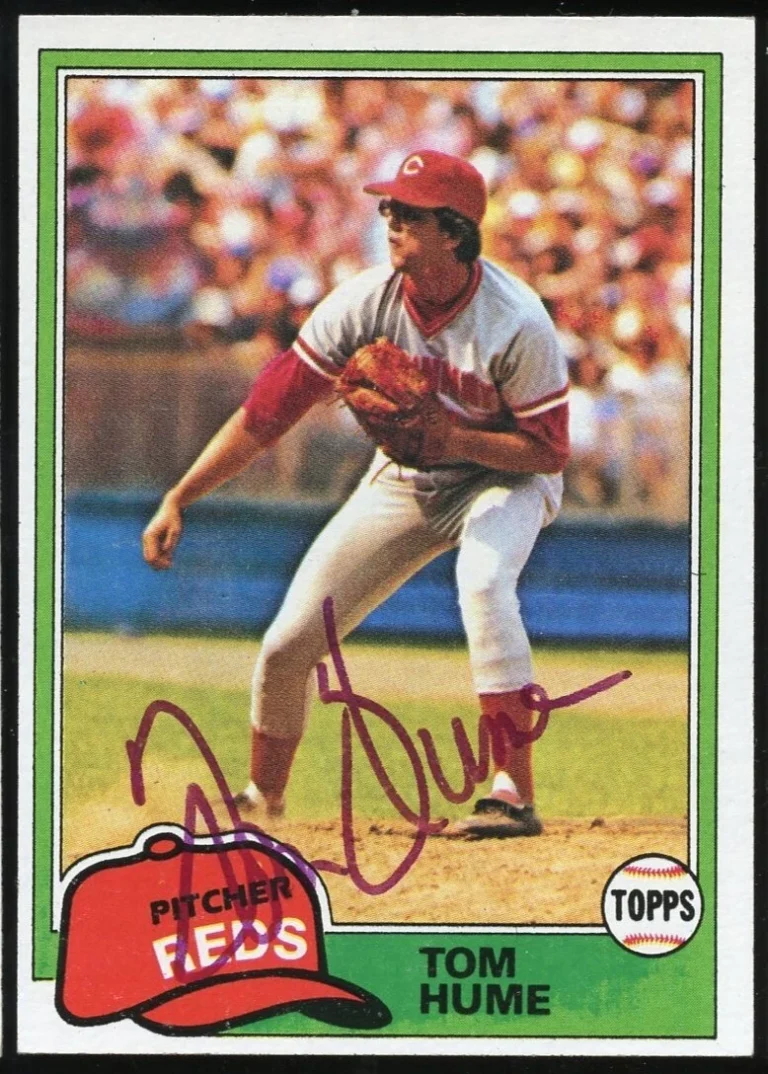 Tom Hume #419 signed autograph auto 1981 Topps Baseball Trading Card