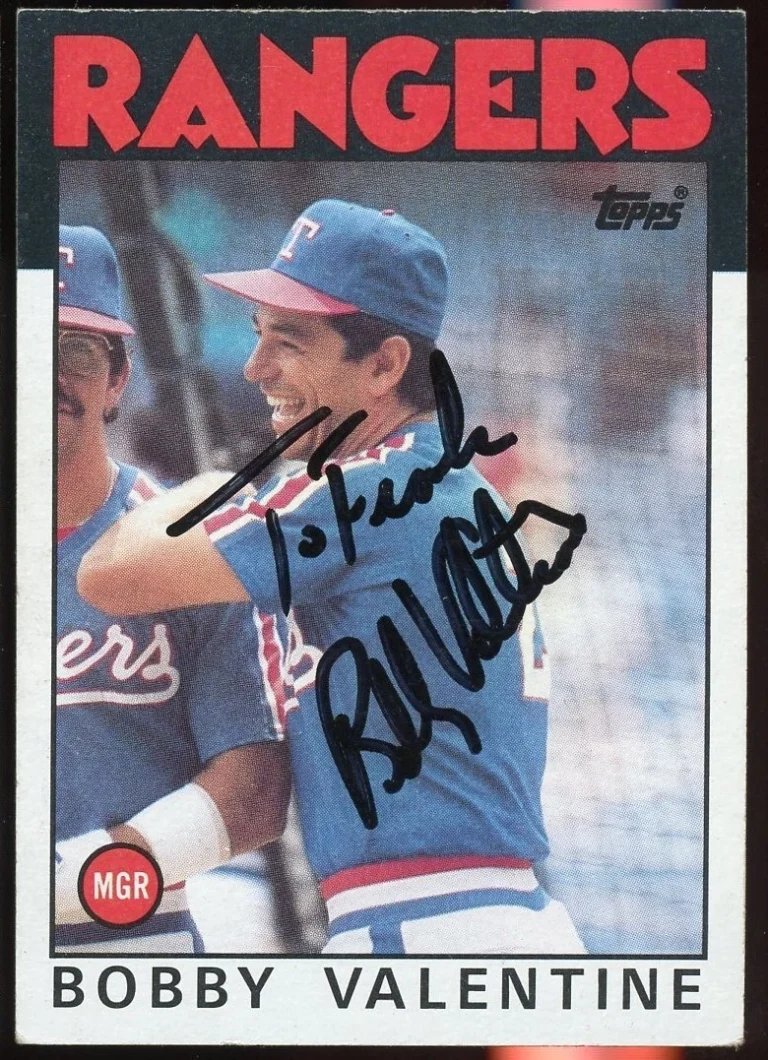 Bobby Valentine #261 signed autograph auto 1986 Topps Baseball Trading Card
