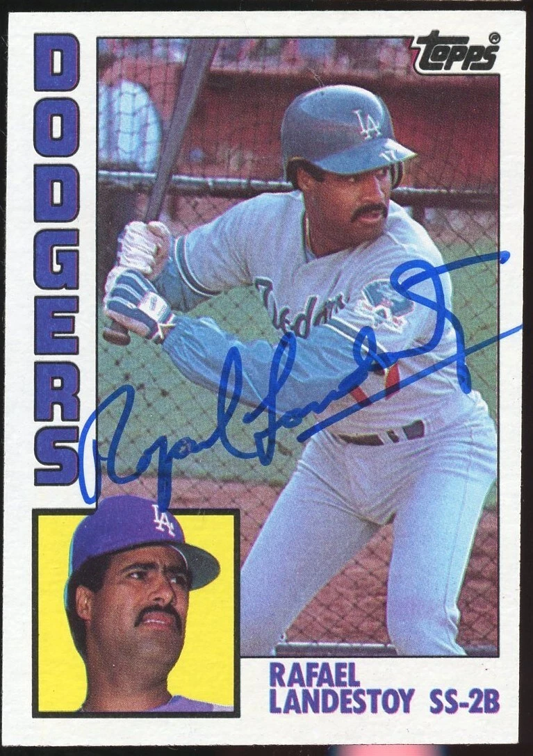 Rafael Landestoy #477 signed autograph auto 1984 Topps Baseball Trading Card