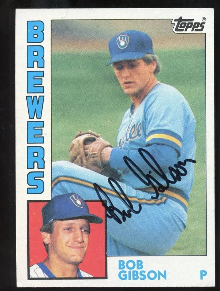 Bob Gibson #349 signed autograph auto 1984 Topps Baseball Trading Card