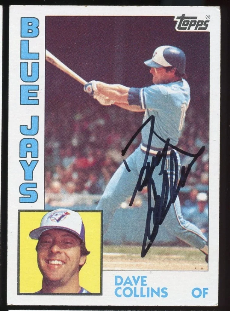Dave Collins #733 signed autograph auto 1984 Topps Baseball Trading Card