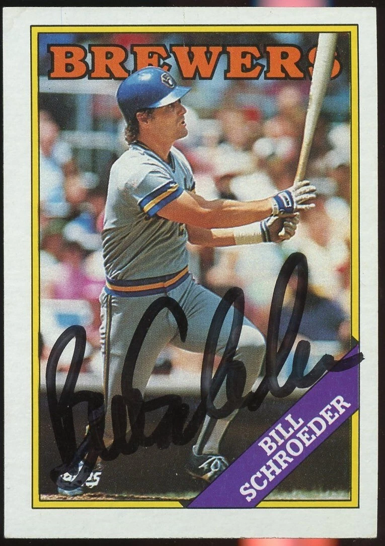 Bill Schroeder #12 signed autograph auto 1988 Topps Baseball Trading Card