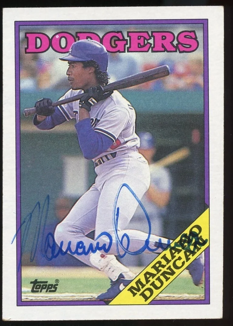 Mariano Duncan #481 signed autograph auto 1988 Topps Baseball Trading Card