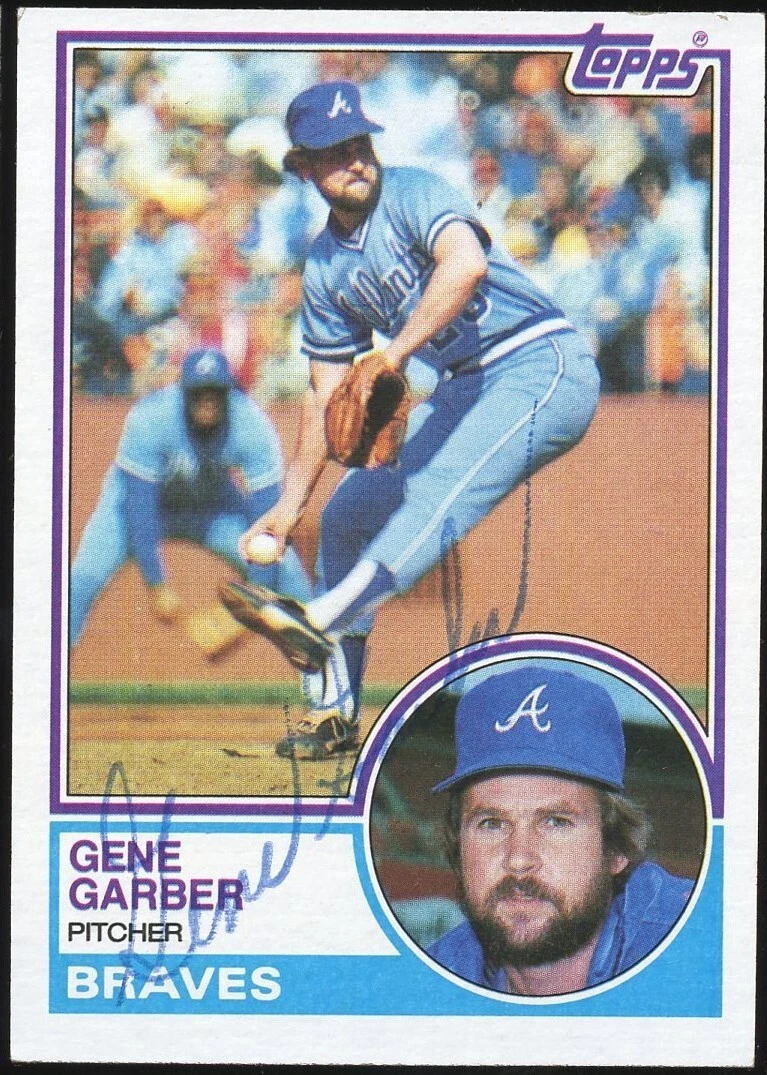 Gene Garber #255 signed autograph auto 1983 Topps Baseball Trading Card