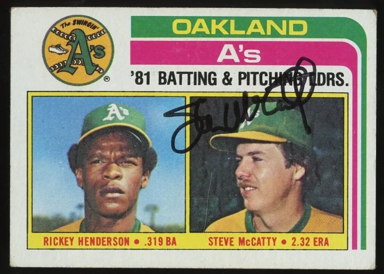 Steve McCatty #156 signed autograph auto 1982 Topps Baseball Trading Card