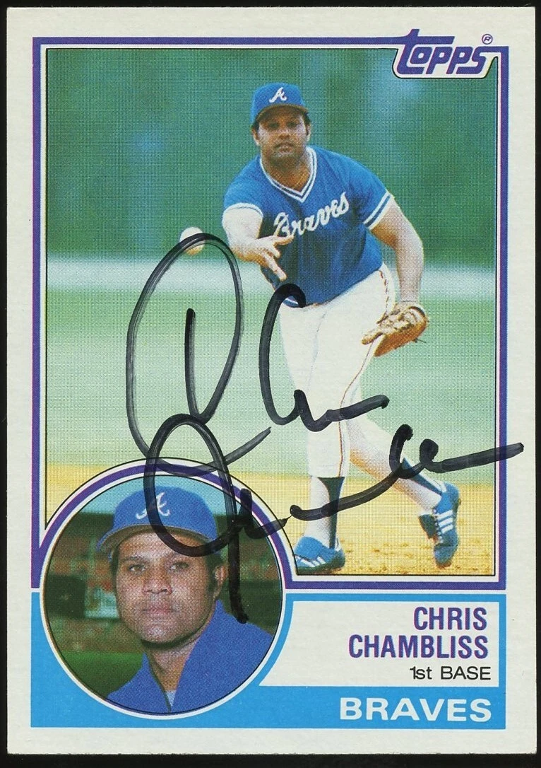 Chris Chambliss #792 signed autograph auto 1983 Topps Baseball Trading Card