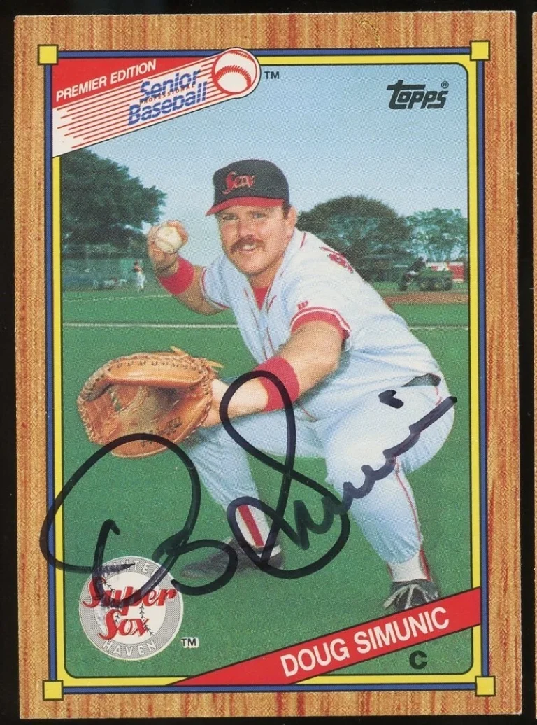 Doug Simunic #84 signed autograph auto 1989 Topps Senior League Baseball Card