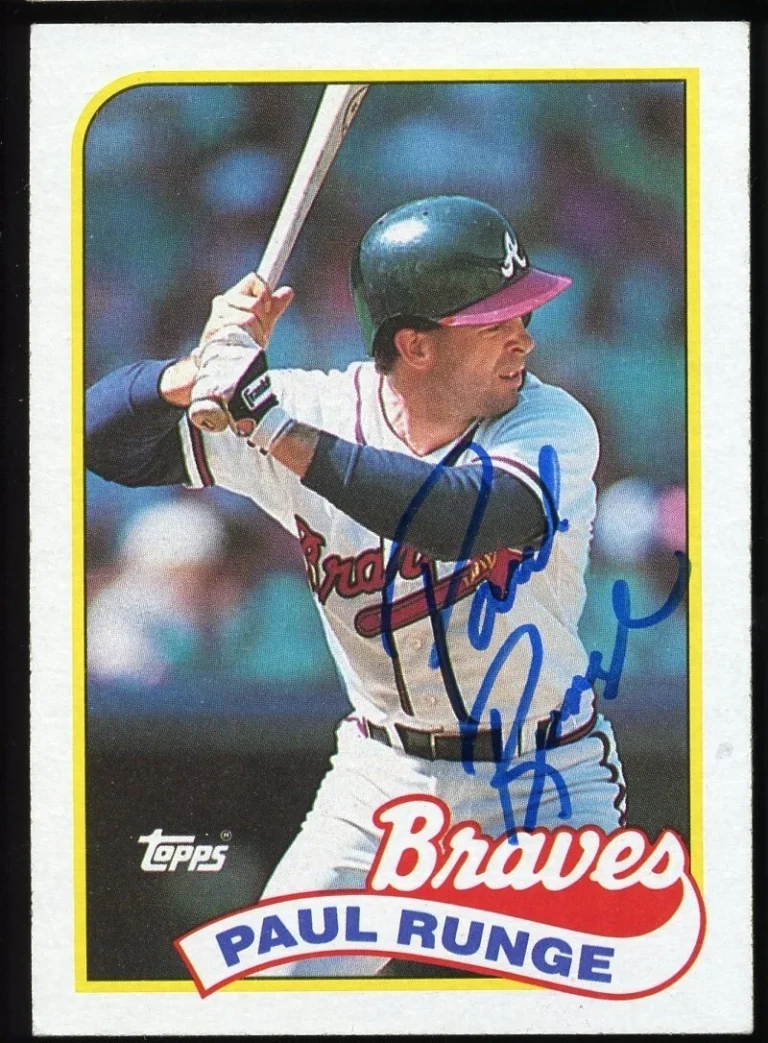 Paul Runge #38 signed autograph auto 1989 Topps Baseball Trading Card