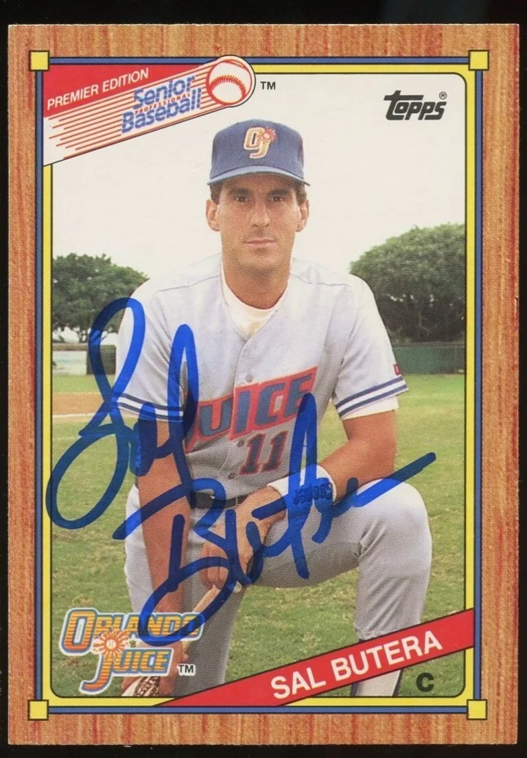 Sal Butera #42 signed autograph auto 1989 Topps Senior League Baseball Card