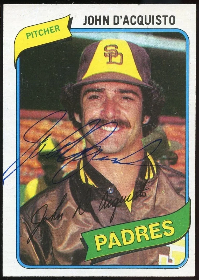 John D'Acquisto #339 signed autograph auto 1980 Topps Baseball Trading Card