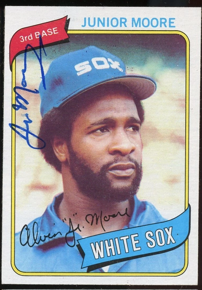 Junior Moore #186 signed autograph auto 1980 Topps Baseball Trading Card