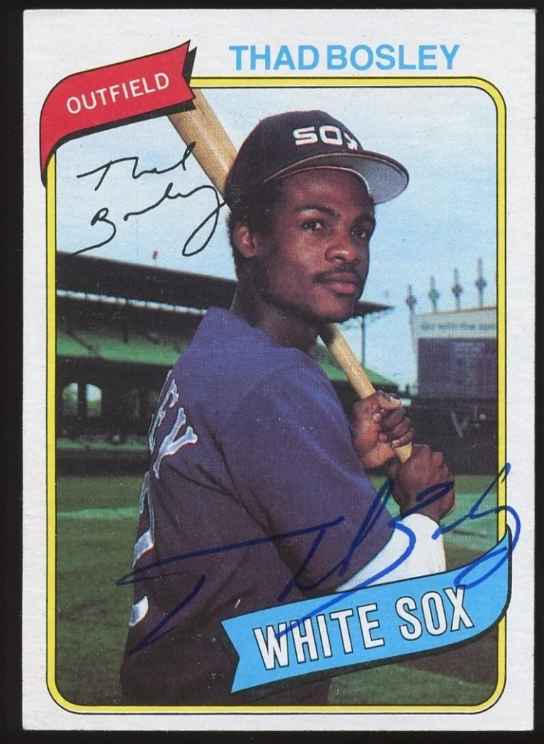 Thad Bosley # 412 signed autograph auto 1980 Topps Baseball Trading Card