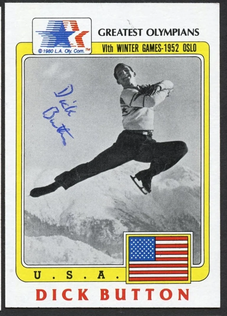 Dick Button #55 signed autograph auto 1983 Topps Greatest Olympians Card