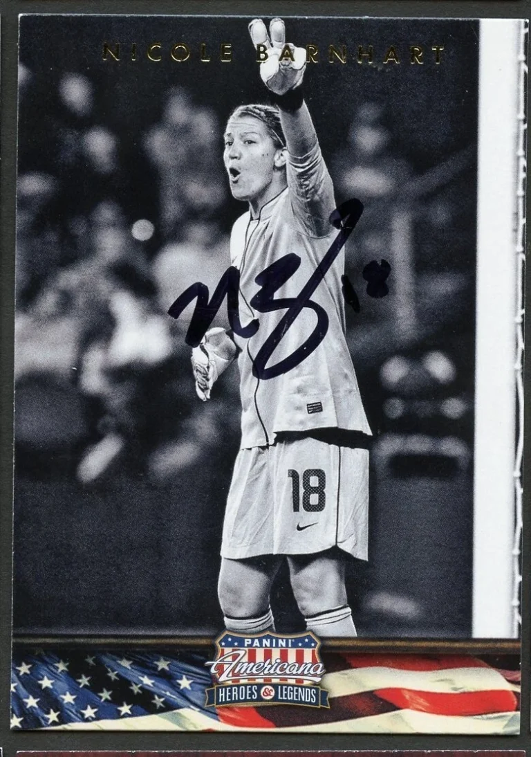 Nicole Barnhart #87 signed autograph auto 2012 Panini Americana Heroes & Legends