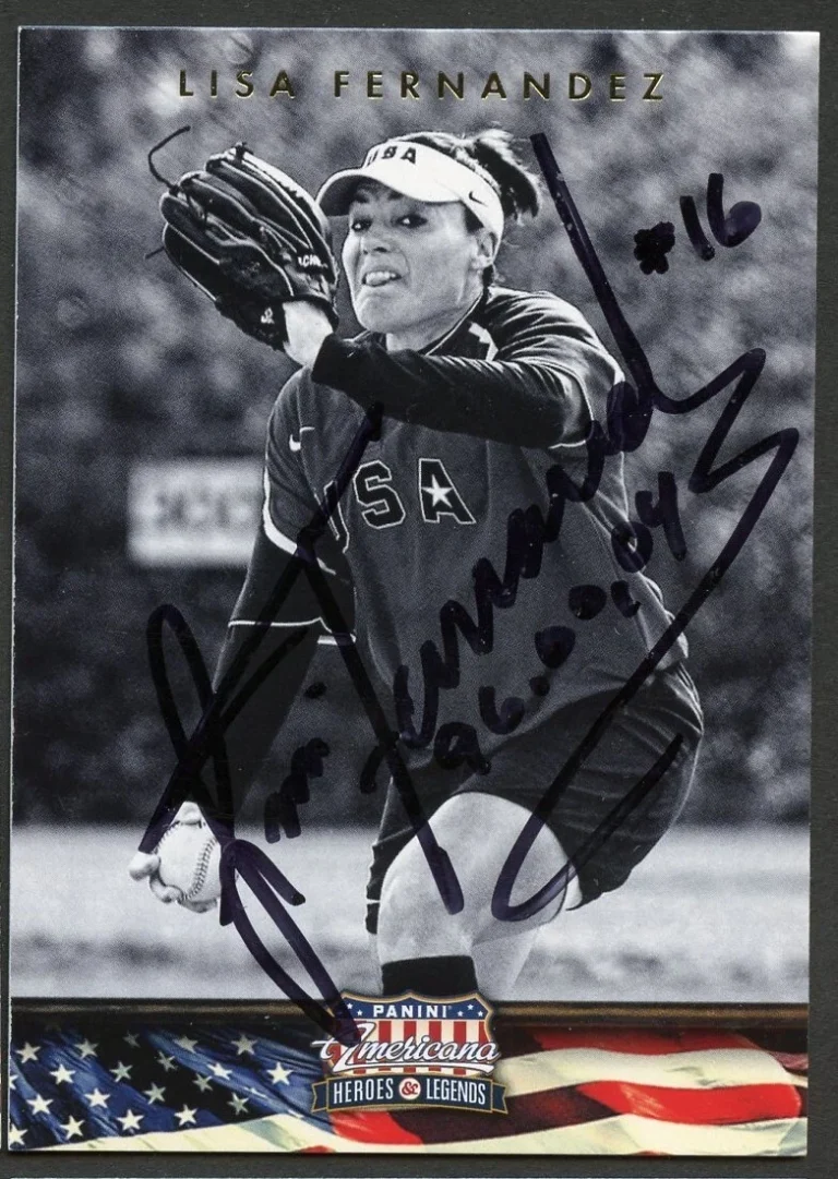 Lisa Fernandez #71 signed autograph auto 2012 Panini Americana Heroes & Legends
