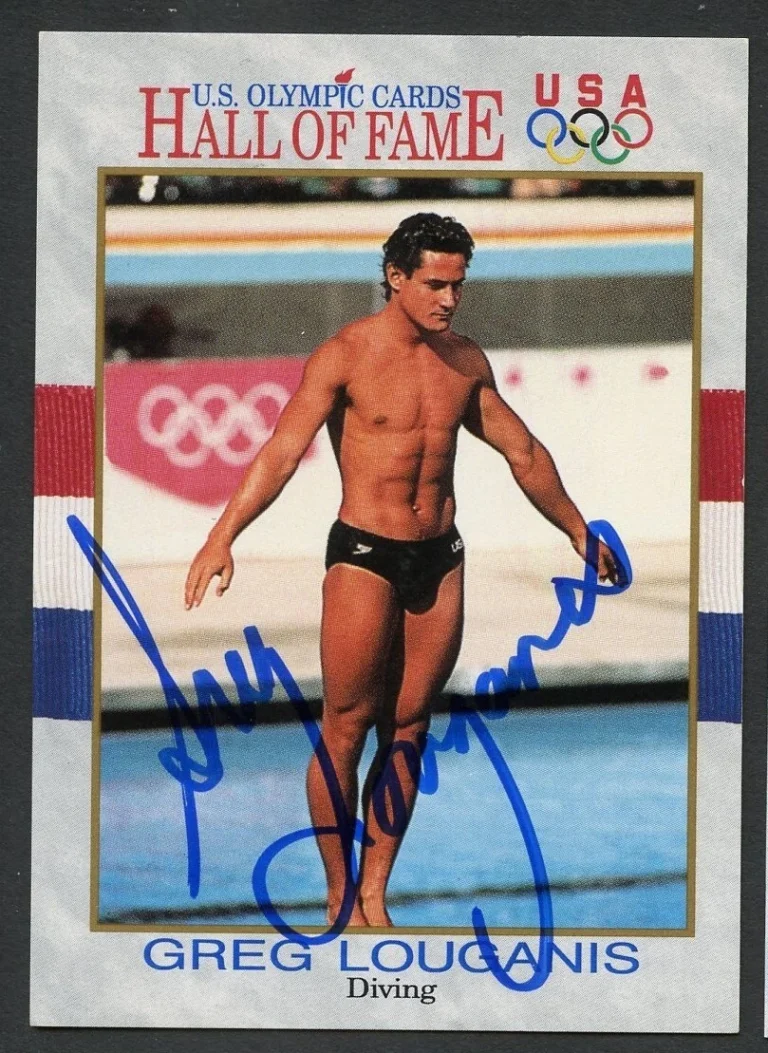 Greg Louganis #50 signed autograph auto 1991 Impel Olympic Hall of Fame Card