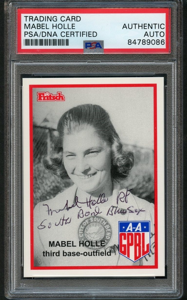 Mabel Holle #84 signed autograph auto 1995-96 FRITSCH AAGPBL PSA Slabbed