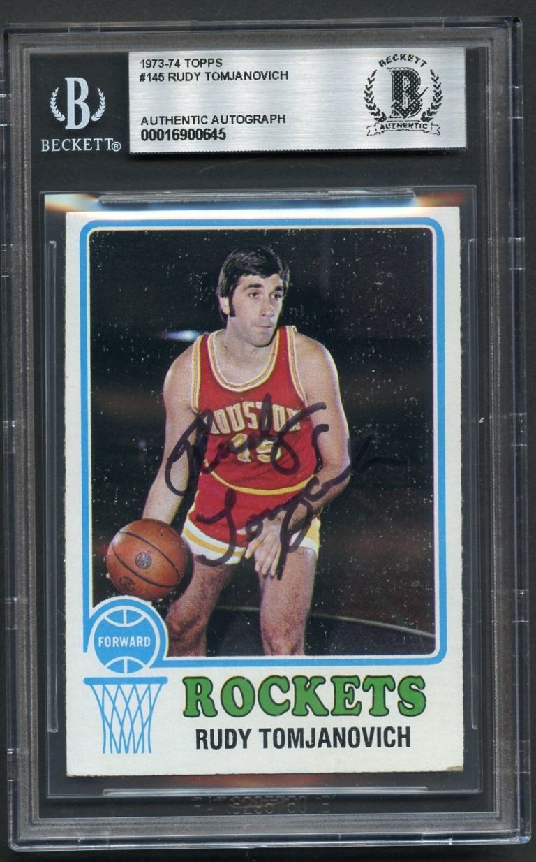 Rudy Tomjanovich #145 signed autograph 73-74 Topps Basketball Player Coach BAS