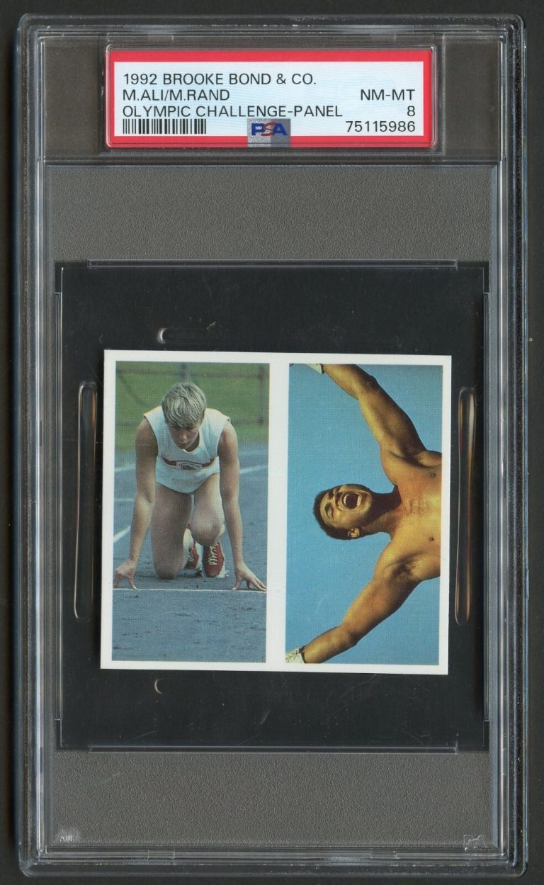 Muhammad Ali & M Rand 1992 Brooke Bond & Company Olympic Challenge Panel PSA 8