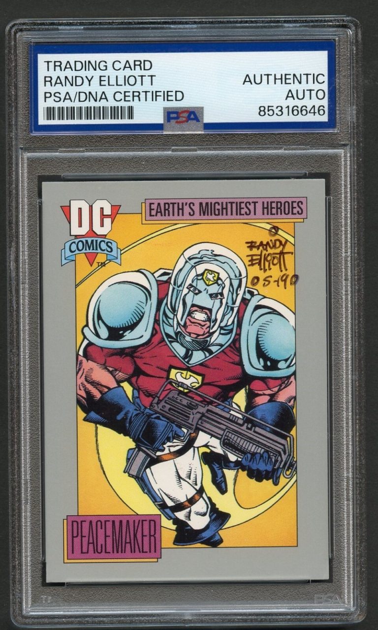 Randy Elliott #69 signed autograph 1991 DC Comic Artist Trading Card PSA Slabbed