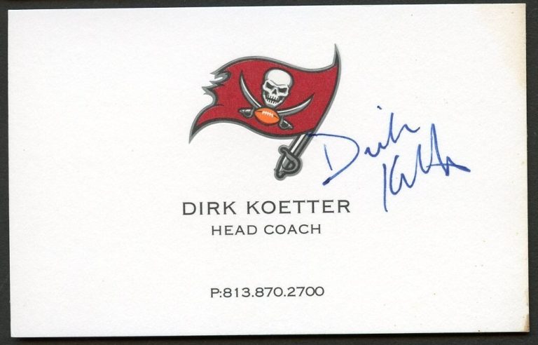 Dirk Koetter signed autograph Football Head Coach Business Card BC022