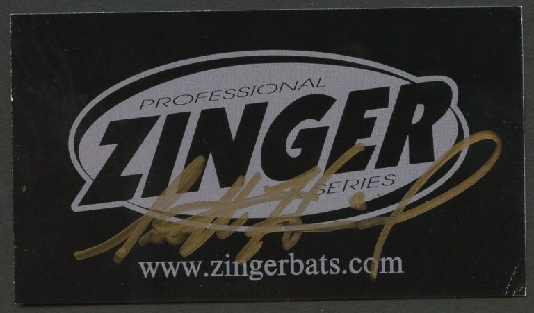Scott Hanish signed autograph CEO Zingerbats Business Card BC172