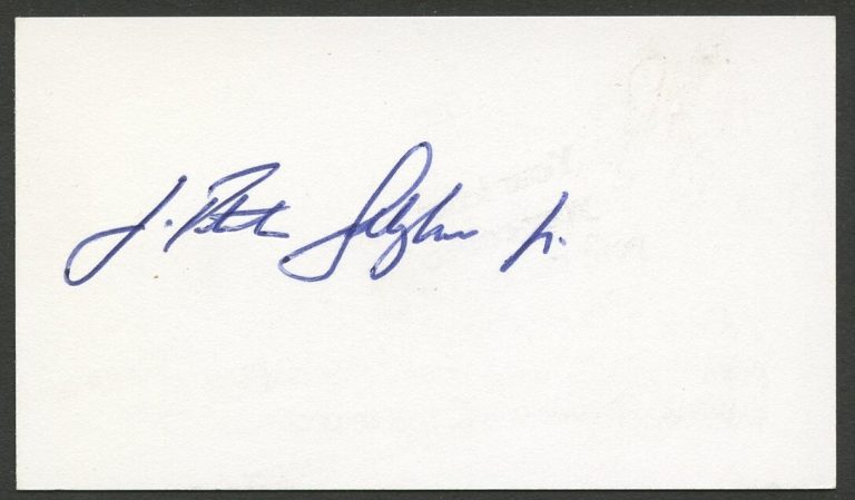J Patrick Gallagher signed autograph Arthur J Gallagher & Co Business Card BC171