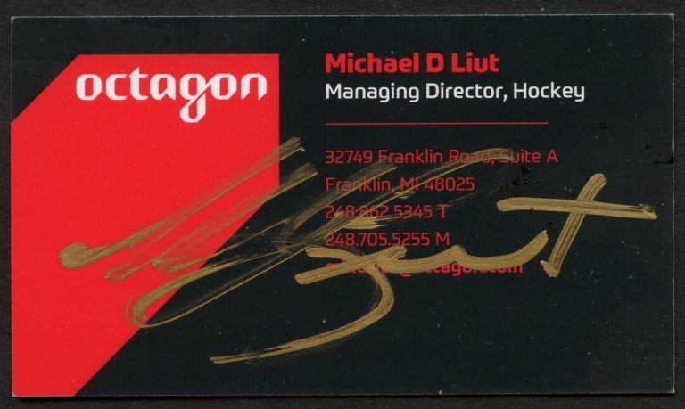 Michael D Luit signed autograph Managing Director Octagon Business Card BC066