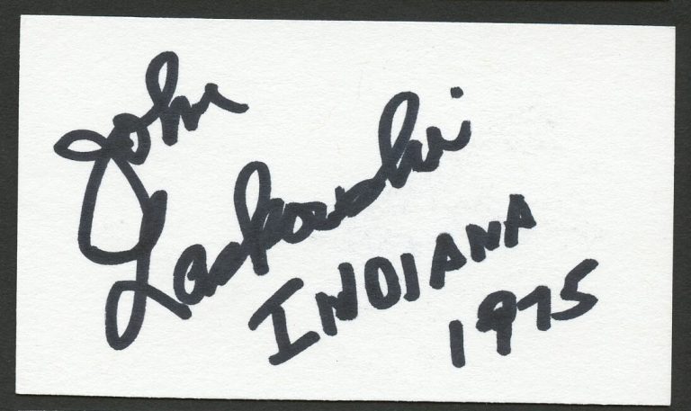 John Laskowski signed autograph auto Principal Mercer Business Card BC580