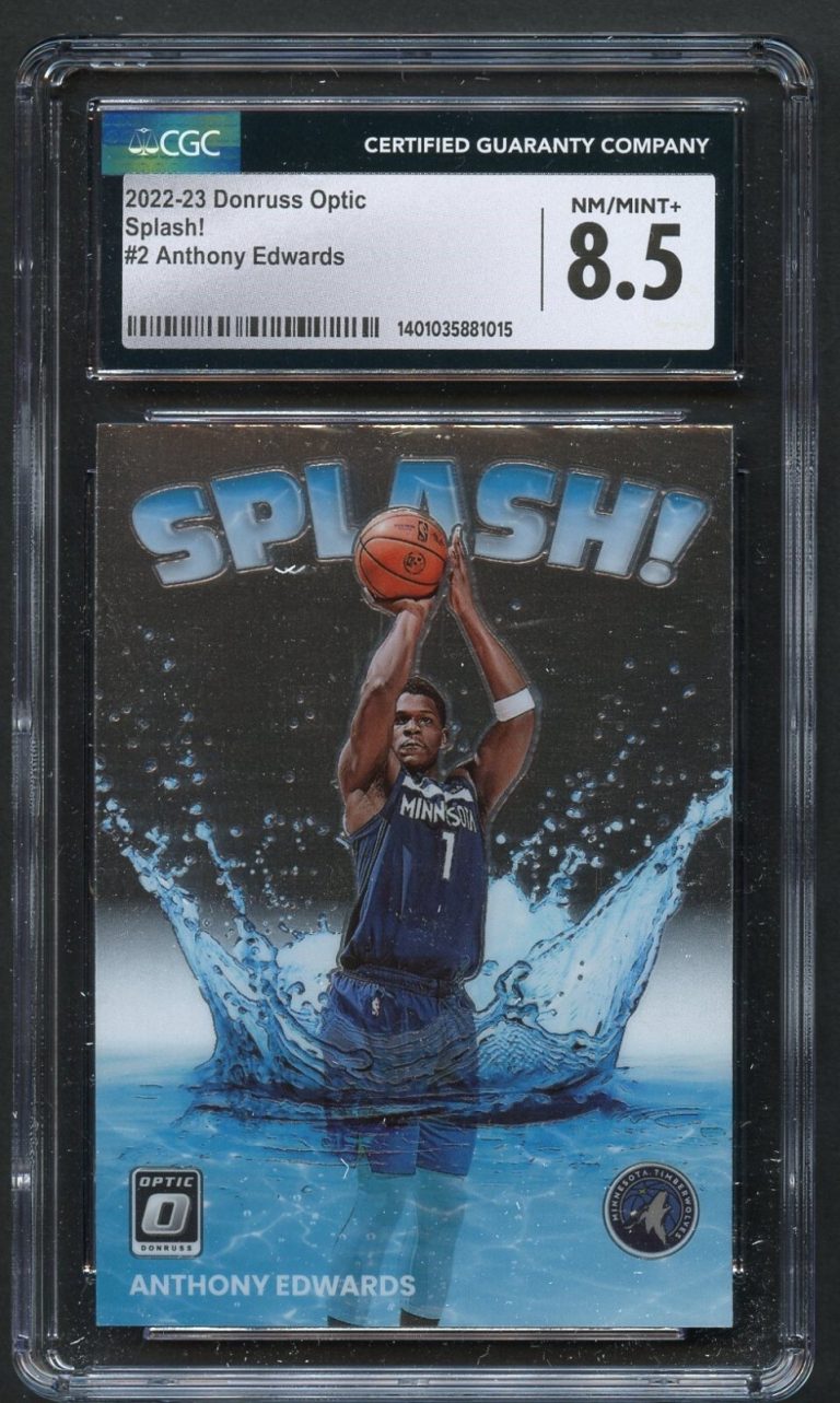 Anthony Edwards #2  2022-23 Donruss Optic Splash! CGC 8.5