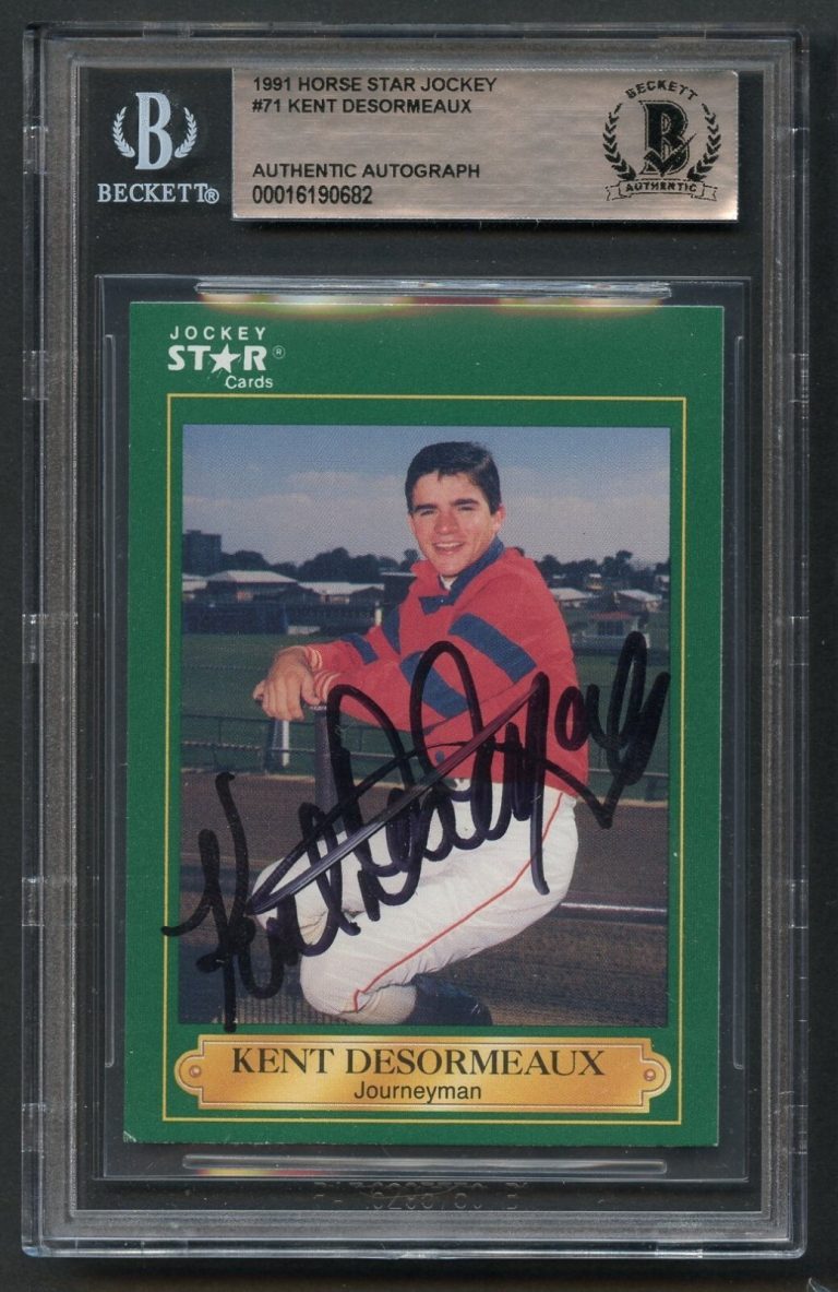 Kent Desormeaux #71 signed autograph auto 1991 Horse Star Jockey BAS Slabbed
