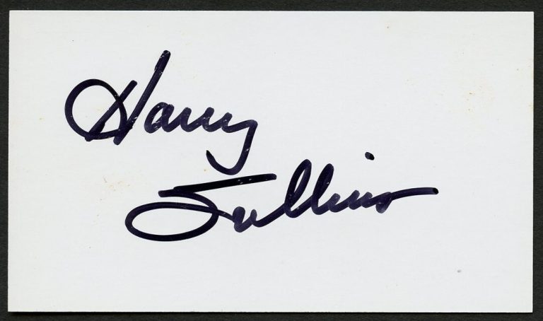 Harry Sullins signed autograph Legends Shop Sportcards Business Card BC671