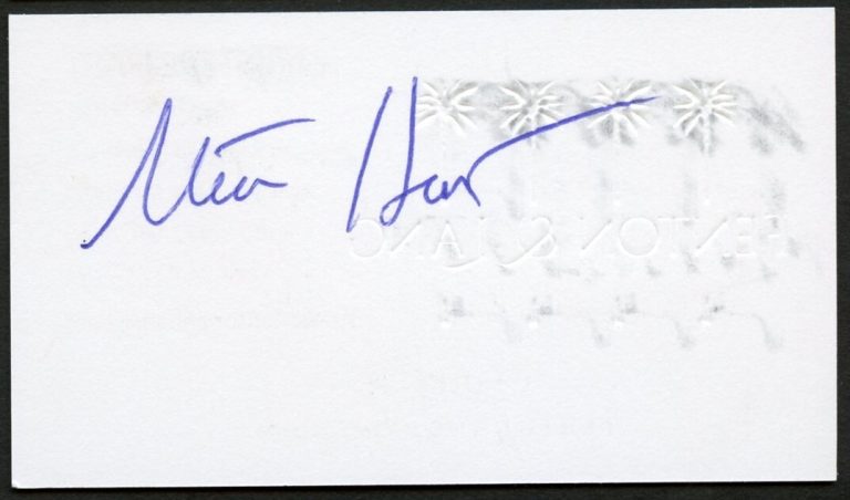 Steve Hart signed autograph Realtor Fenton & Lang Business Card BC668