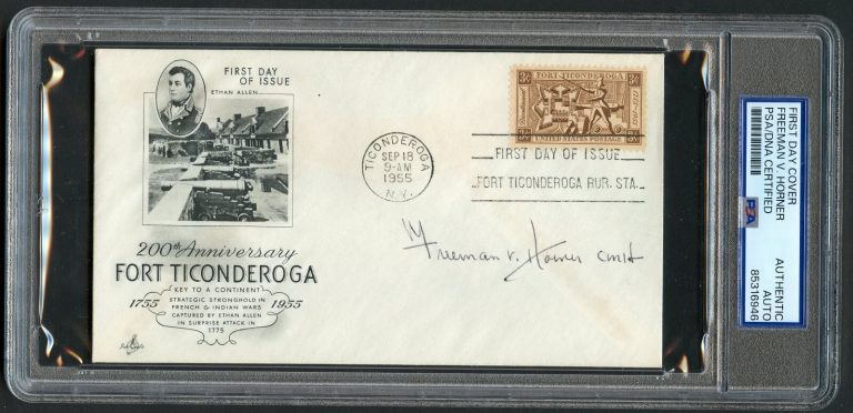 Freeman Horner d2005 signed autograph FDC MOH Recipient US Army WWII PSA Slabbed