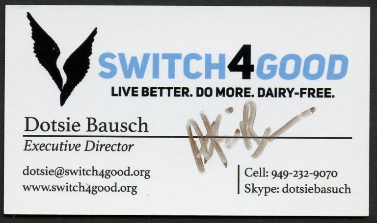 Dotsie Bausch signed autograph Director Switch 4 Good Business Card BC599