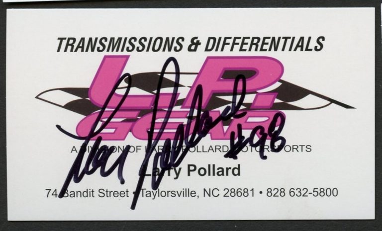 Larry Pollard signed autograph auto L. P. Gear Business Card BC632