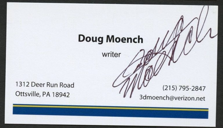 Doug Moench signed autograph auto Writer Business Card BC629