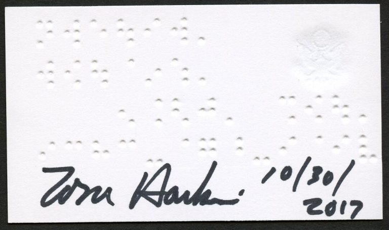 Tom Harkin signed autograph auto United States Senator Business Card BC685