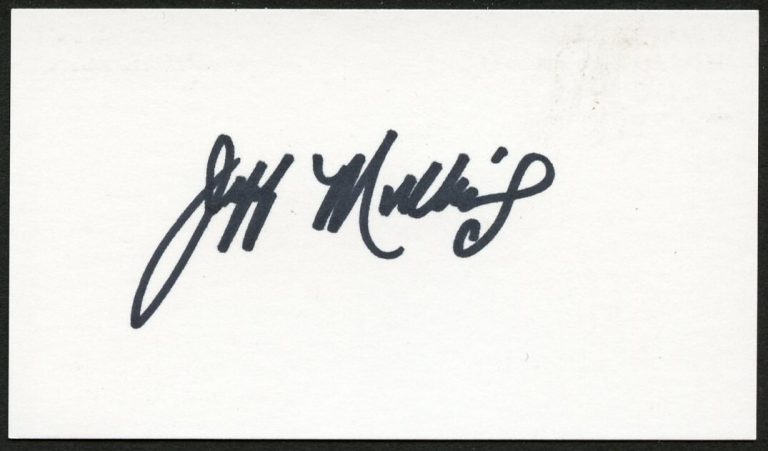 Jeff Mullins signed autograph Real Estate & Investments Business Card BC656