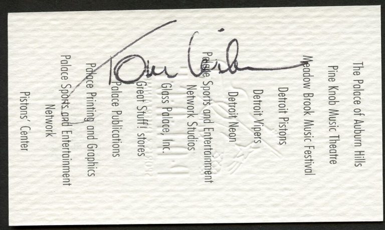 Thomas S Wilson signed autograph President Palace Sports Business Card BC686