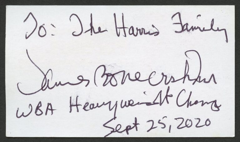 James Bonecrusher Smith signed autograph Champion for Kids Business Card BC692