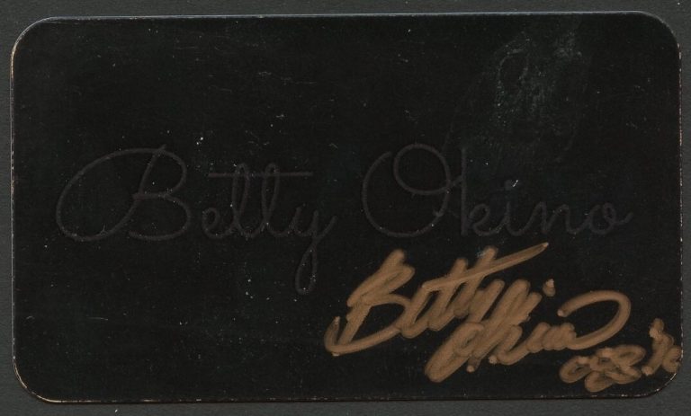 Betty Okino signed autograph auto American Gymnast Business Card BC794