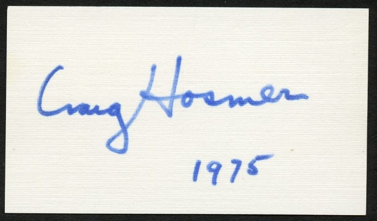 Craig Hosmer signed autograph Nuclear Energy Council Business Card BC788