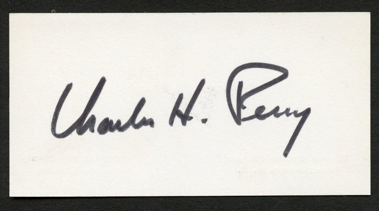 Charles H Percy signed autograph US Senate Politician Business Card BC682