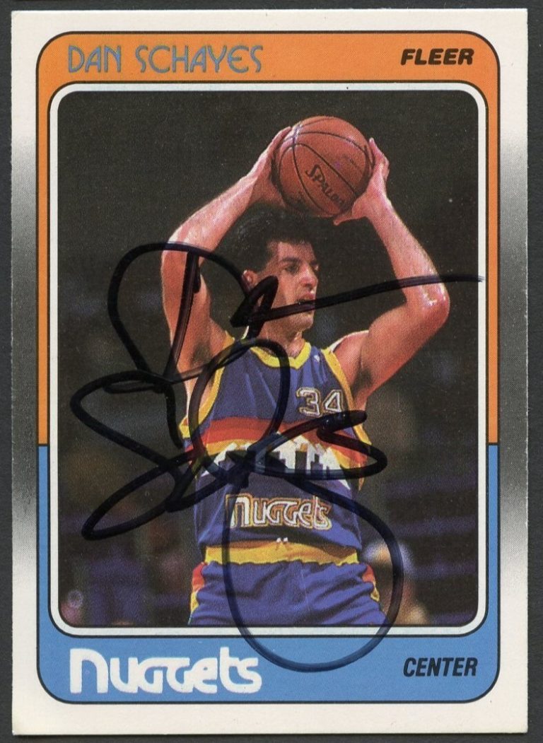 Dan Schayes #37 signed autograph auto 1988-89 Fleer Basketball Trading Card