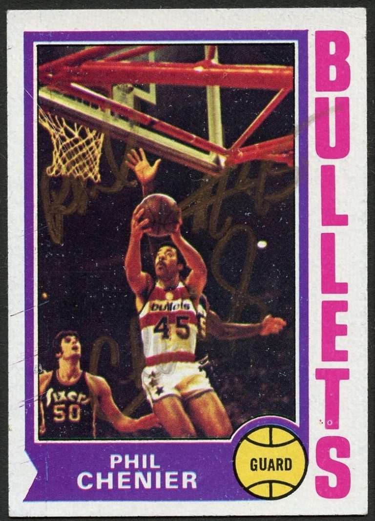 Phil Chenier #165 signed autograph auto 1974-75 Topps Basketball Trading Card