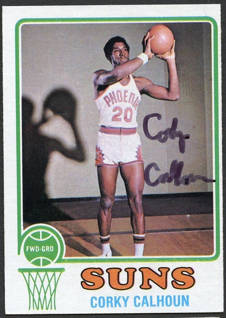 Corky Calhoun #166 signed autograph auto 1973-74 Topps Basketball Trading Card