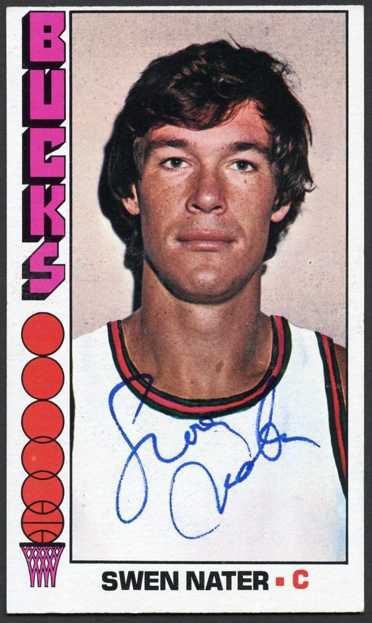 Swen Nater #103 signed autograph auto 1976-77 Topps Basketball Trading Card